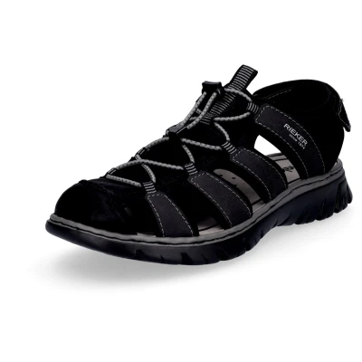 Afbeelding van Rieker heren sandalen, Schwarz 00 Zwart