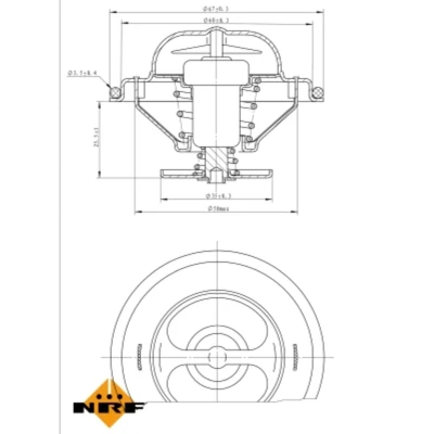 Afbeelding van Thermostaat, koelvloeistof NRF 725071