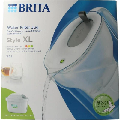 Afbeelding van Brita Style XL Waterfilterkan Grijs 3.6L 1 MAXTRA PRO AIO Filter