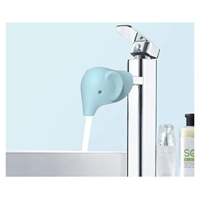 Afbeelding van Badkuip Afdekking Badkamer Babybeveiliging Siliconen Kraanbescherming Hippo (blauw)