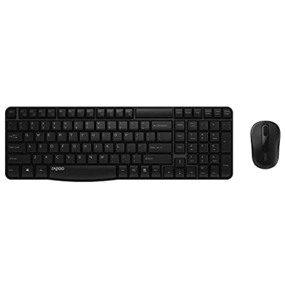 Afbeelding van Rapoo X1800S Draadloos muistoetsenbord, 2,4 GHz, USB, optische sensor 1000 DPI, QWERTZ zwart