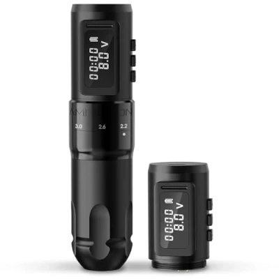 Afbeelding van Ambition MARS U Draadloze tattoo machine met instelbare slag Draaibare cartridge pen 1800 mAh kernloze motor extra vermogen, digitaal led display
