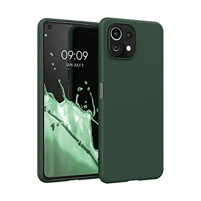 Afbeelding van kwmobile telefoonhoesje geschikt voor Xiaomi 11 Lite (5G) NE / Mi Hoesje smartphone Back cover in mosgroen