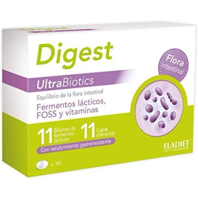 Afbeelding van Nutricosmetics Eladiet Digest Ultrabiotics 30 Com