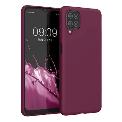 Afbeelding van kwmobile telefoonhoesje geschikt voor Samsung Galaxy A12 Hoesje smartphone Back cover in bordeaux violet