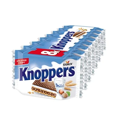 Afbeelding van Knoppers 1 x 8 wafelsnijder gevuld met melkcrème en nougatcrème