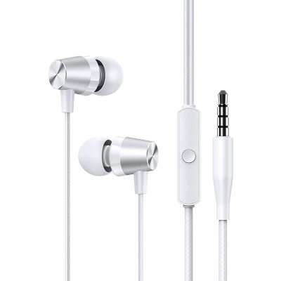 Afbeelding van USAMS Bedrade In Ear Oordopjes 1.2m met 3.5mm AUX aansluiting Wit