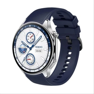 Afbeelding van GIOPUEY Armband compatibel met OnePlus Watch 3, zachte siliconen band [slijtvast] [ademend] polshorloge middernachtblauw