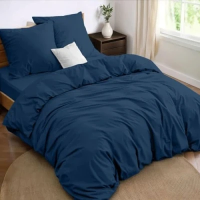 Afbeelding van Dreamzie Beddengoed 160 x 200 cm, 4 delig, dekbedovertrek 240 260 hoeslaken met 2 kussenslopen 65 100 draden/cm², microvezel, Oeko Tex
