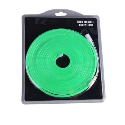 Afbeelding van Jandei Flexibele neonlichtstrip, 12 V, 5 m, 6 x mm, 120 leds/meter. Snijd elke 2,5 cm. Binnen en buitendecoratie, Perfect voor thuis, bedrijven... (Groen)