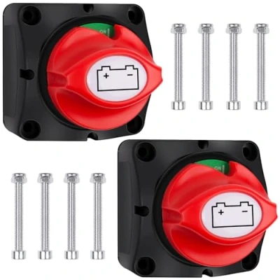 Afbeelding van 2 stuks batterijschakelaar 12 V 24 48 Bolatus 275 A hoofdschakelaar 1 uitschakelpunten voor auto, vrachtwagen, boot, jacht, caravan, motorfiets, voertuig