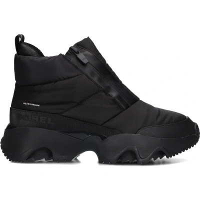Afbeelding van Sorel Kinetic Impact Puffy ZIP WP Snowboots, Dames, Maat: 39, Black/sea salt Leer en textiel