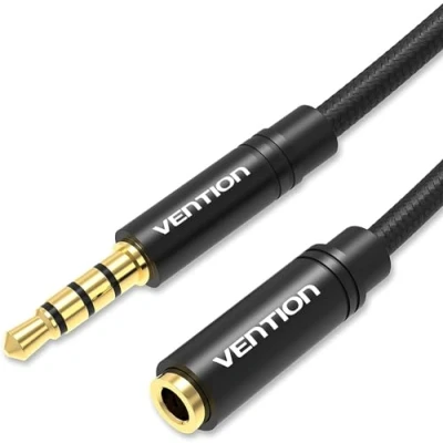 Afbeelding van VENTION Hoofdtelefoonverlenging 3,5 mm jack stereo audiokabel AUX verlengkabel mannelijk naar vrouwelijk 2 m laptops, desktops, Samsung, iPad, tablet, MP3 enz