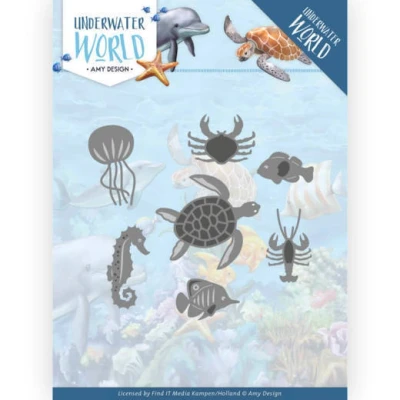 Afbeelding van Ocean Animals Cutting Die Underwater World by Amy Design