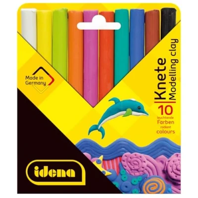 Afbeelding van Idena 619064 boetseerkleistokken, 10 stuks, heldere kleuren