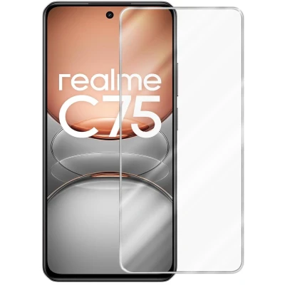 Afbeelding van Cadorabo Screenprotector geschikt voor Realme C75 Pantser film Beschermende in KRISTALHELDER Geharde (Tempered) display beschermglas 9H hardheid met 3D Touch