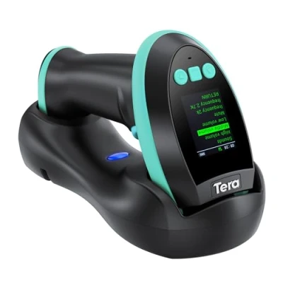 Afbeelding van Tera 1D 2D QR barcodescanner met digitaal insteldisplay: knopbediening en laadstation, Duits bedieningsmenu handleiding (mogelijk niet beschikbaar in het Nederlands), model