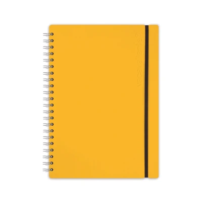 Afbeelding van Vacavaliente Studio Notitieboek A4 Gerecycled Leer Geel
