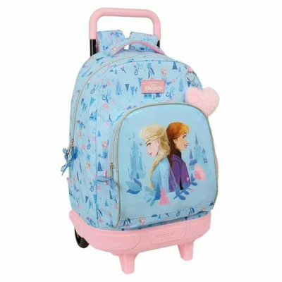 Afbeelding van Schoolrugzak met Wielen Frozen Ice magic Blauw 33 x 45 22 cm