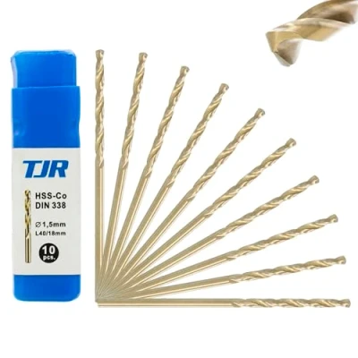 Afbeelding van TJR® HSS E M35 Spiraalboor met zelfcentrerende treden DIN 338 type N 135 (10 stuks Ø 1,5 mm) 10
