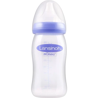 Afbeelding van Lansinoh 240 ml plastic Fles Natural Wave 75880