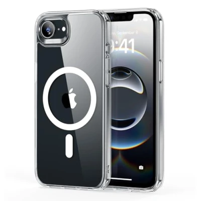 Afbeelding van ESR coque de protection pour iPhone SE 2025, compatible avec MagSafe, aux normes militaires, résistante au jaunissement, arrière anti rayures, magnétique téléphone portable