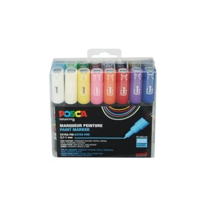 Afbeelding van Posca Uni ball 186716 Markeerstift met extra fijne ronde punt, set van 16