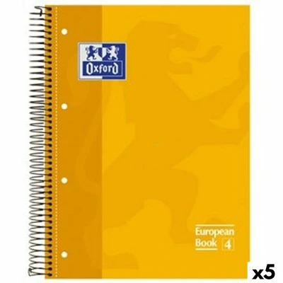 Afbeelding van Schrift Oxford Classic Geel A4 80 Lakens (5 Stuks)