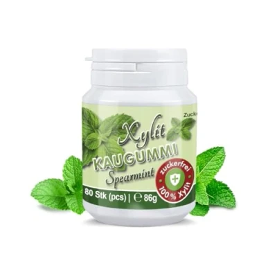 Afbeelding van Xylitquelle 80 stuks kauwgom, 100% xylitol voor een aangename adem, suikervrij, veganistisch, aspartaamvrij, kauwgom