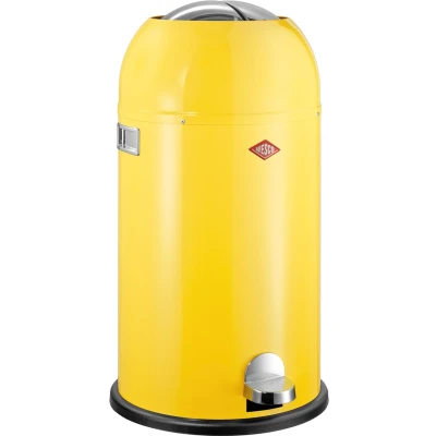 Afbeelding van Wesco Kickmaster Prullenbak Geel 33L