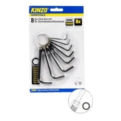 Afbeelding van Kinzo Inbussleutels Ring 1.5 t/m 6.0 mm 8 delig