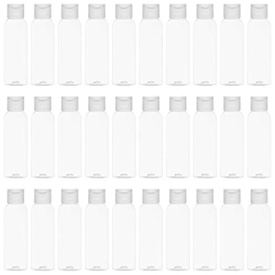 Afbeelding van Belle Vous 30 Pak Helder Plastic Flip Dop Hervulbare Flessen 60ml Vloeistof Containers Herbruikbare Lege Knijp Cosmetische voor Reizen, Toner, Lotion, Conditioner, Toiletspullen en Shampoo