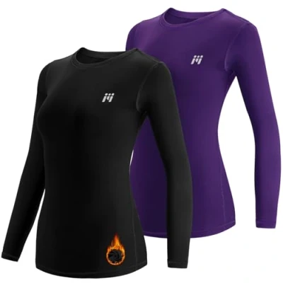Afbeelding van MEETWEE U4s Base Layer Set dames, Zwart + Paars