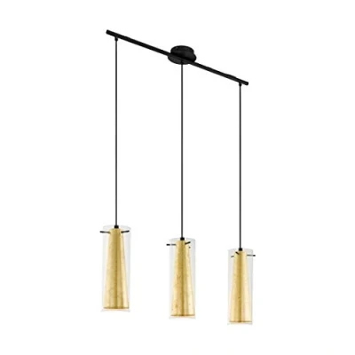 Afbeelding van EGLO Pinto Gold Hanglamp E27 72,5 cm Zwart/Goud