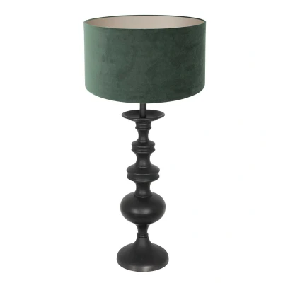 Afbeelding van Anne Light and home tafellamp Lyons zwart metaal 40 cm E27 fitting 3487ZW