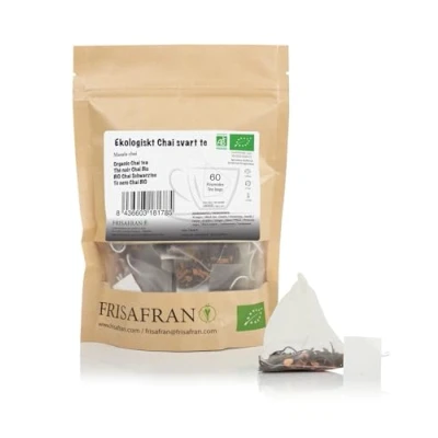 Afbeelding van FRISAFRAN Biologische zwarte thee in piramiden Ontstekingsremmend Antioxidant 60 Uds