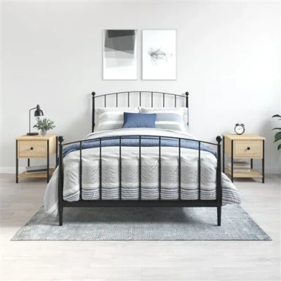 Afbeelding van Nachtkastjes 2 st 34x35,5x45 cm sonoma eikenkleurig