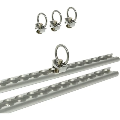 Afbeelding van Pro Plus Bindrail Cargorail Vastzetrail Aluminium 2 x 600 20.5 mm met 4 Studfittingen