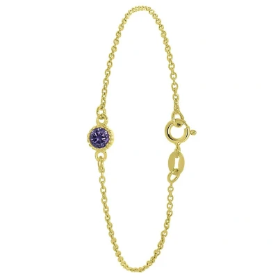 Afbeelding van Lucardi Geboortesteen Armband, Dames, Maat: One Size, February purple