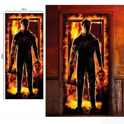Afbeelding van Fiestas Guirca Deur Decoratie Assassin ( 80 x 180 cm) Halloween Versiering