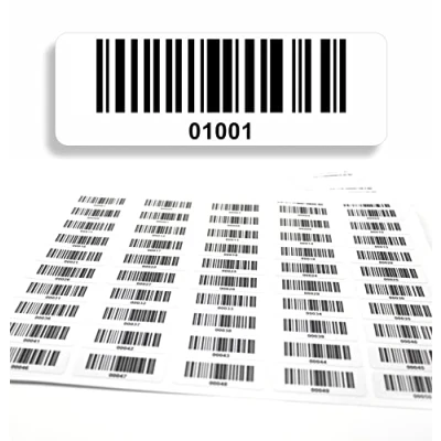 Afbeelding van 01001 02000 DGUV 5 cijferige streepjescode etiketten cijferig 128 50 x 17 mm