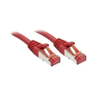 Image de Lindy Cordon de raccordement RJ 45 (M) pour 7.5 m SFTP PiMF CAT 6 moulé sans crochet rouge