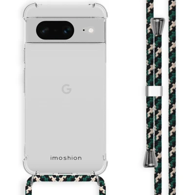 Afbeelding van iMoshion Hoesje Geschikt voor Google Pixel 8 met koord Backcover Groen