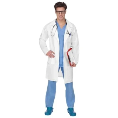 Afbeelding van Widmann Dokter &amp; Tandarts Kostuum Zaalarts Pols Blauw, Wit / Beige Medium Carnavalskleding Verkleedkleding