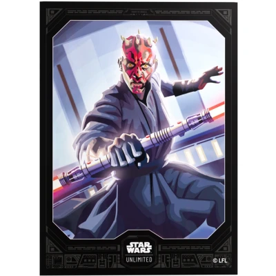 Afbeelding van Gamegenic, Star Wars : Unlimited Premium art Sleeve Dark Maul, 60 pochettes + 2 transparentes, code couleur de la pochette gris