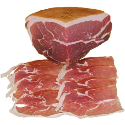 Afbeelding van Parmaham BOB Prosciutto di Parma AOP is minstens 16 maanden gemaakt, een stuk van 1,900 kg ham, in vacuümproductie.