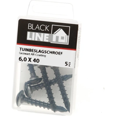 Afbeelding van Tuinbeslagschroef zwart TX30 Verpakt per 5 Stuks