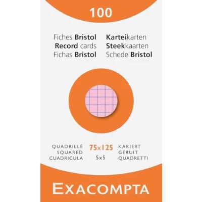 Afbeelding van Exacompta 13272E 10x ETUI 100 F.BRISTOL ASS.100/150 5X5