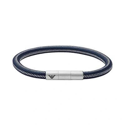 Afbeelding van Emporio Armani heren Armband met logo EGS2990040 in de kleur Donkerblauw