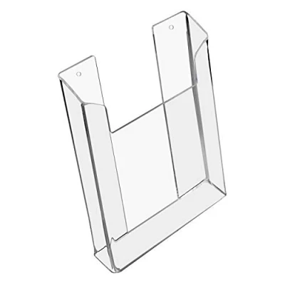 Afbeelding van HMF 46842 acryl brochurehouder transparant A5 staand formaat 16,5 x 21 3,5 cm